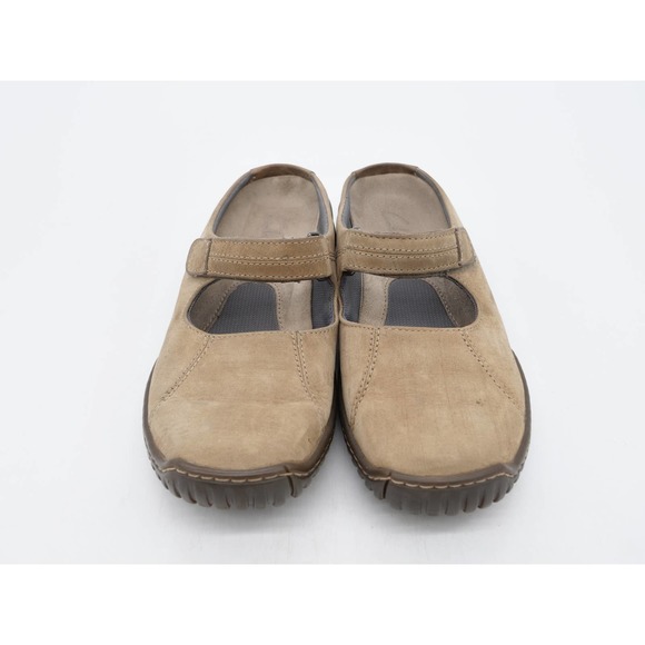 Clarks Mary Jane Womens 7 Brown Leather Slip On Mule Closed Toe Comfort Shoes - Picture 7 of 12
